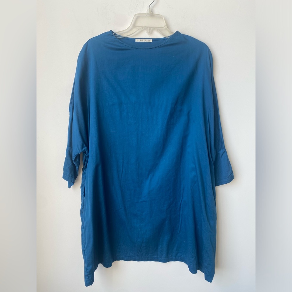 Black crane tunic dress